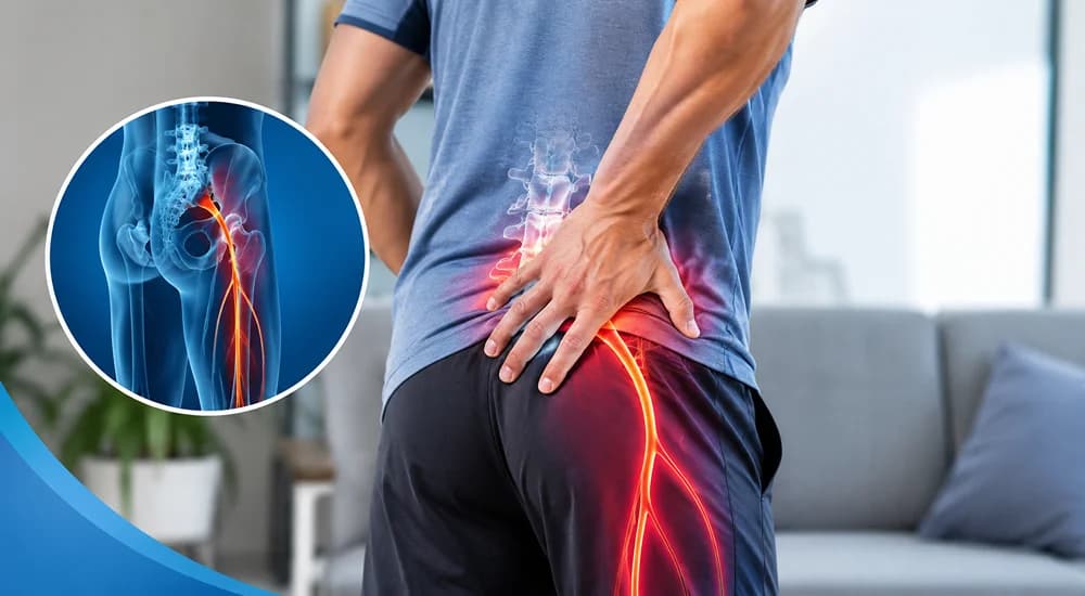 Patient reviewing recovery progress with a chiropractor during sciatica treatment in Fernley, NV